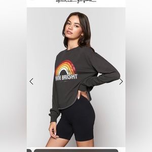 Spiritual Gangster Crop sweatshirt. Dark grey.